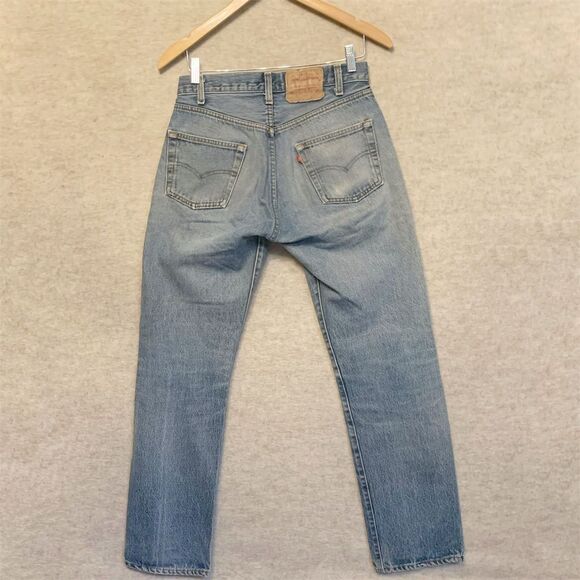 Vintage Levi's 501 Women's Distressed Button Fly Jeans Blue Size 31x31 - Picture 2 of 6